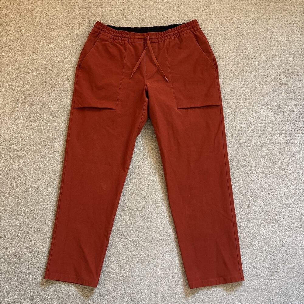 Lululemon Pants Men Size XL Orange Burnt Bowline Golf Performance Athleisure